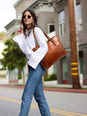 Avrupa Yağlı Deri Tote Çanta 63