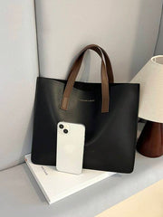Şık Siyah Büyük Kapasiteli Tote Çanta 64