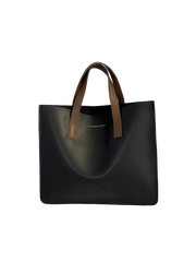 Şık Siyah Büyük Kapasiteli Tote Çanta 64