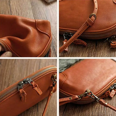 Bolso Bandolera de Piel Auténtica Hecho A Mano 38