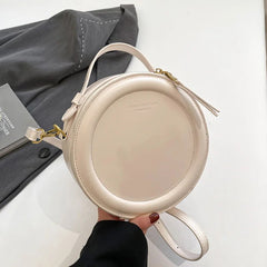 Minimalist Solid Color Round Bag 41