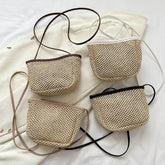 Retro Hasır Dokuma Crossbody Çanta 25