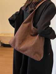 Vintage Süet Tote Çanta 58