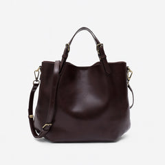 Vintage Minimalist Deri Tote Çanta 34