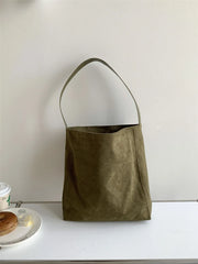 Minimalist Süet Tote Omuz Çantası 24