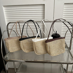 Retro Hasır Dokuma Crossbody Çanta 25