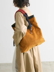 Kadife Bağbozumu Dokuma Çanta 86