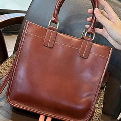 Suni Deri Kare Tote Çanta 167