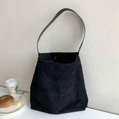 Minimalist Süet Tote Omuz Çantası 24